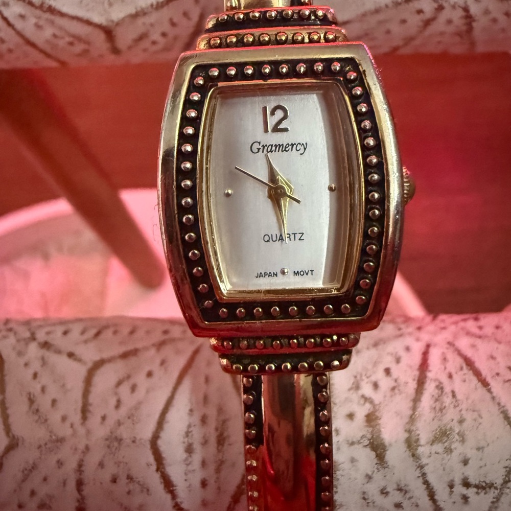 GRAMERCY Gold Tonneau Watch - Picture 2 of 3